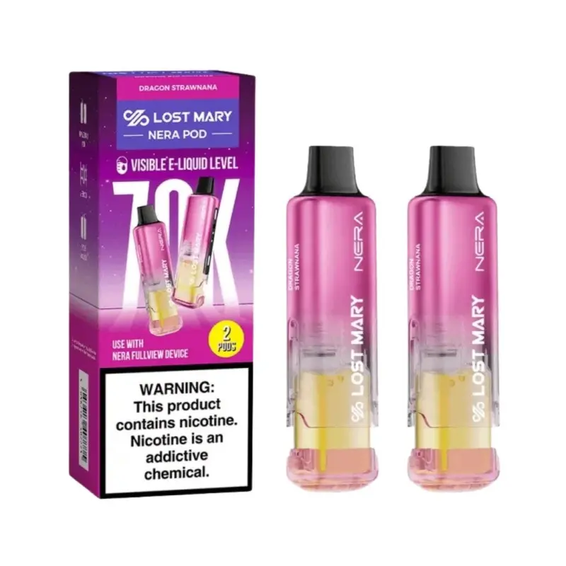 Vape descartable 70k Pod Lost Mary Dragon Straw Bana original en Uruguay | VAPOSVAPER