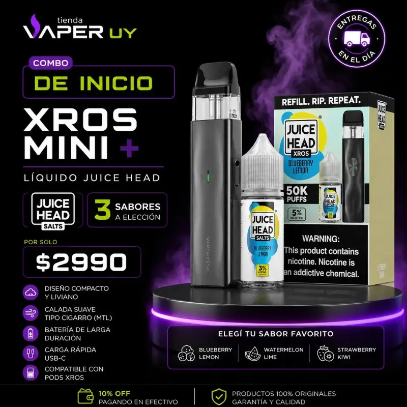 Vaporizador recargable Combo de Inicio original en Uruguay | VAPOSVAPER