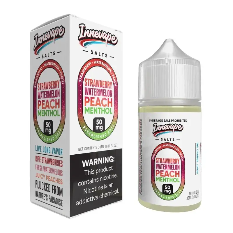 SALES INNEVAPE STRAW WATER PEACH MENTHOL