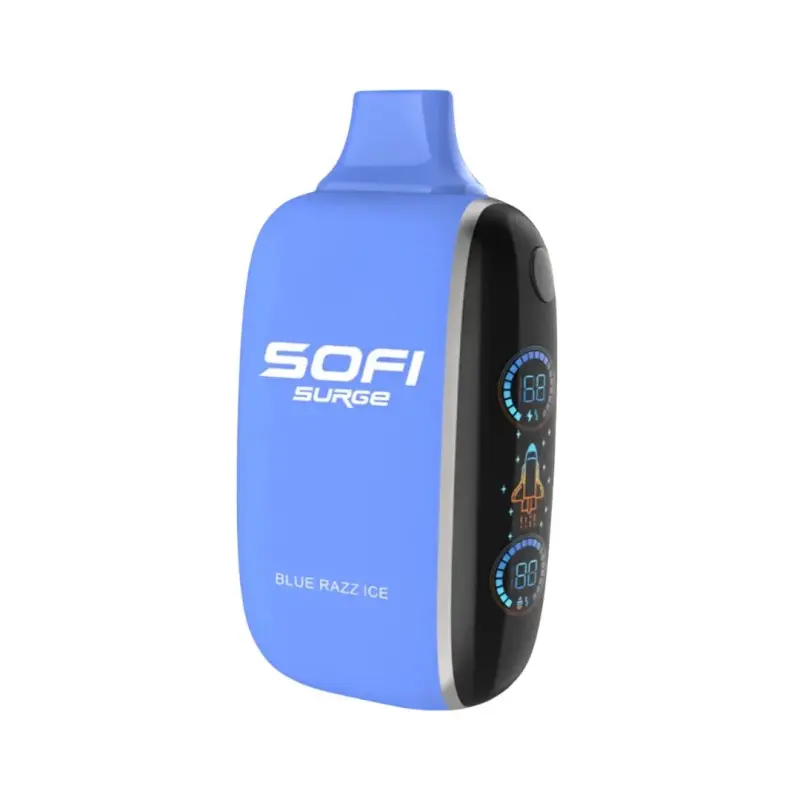 Vape descartable SOFI Surge 0% Blue Razz Ice original en Uruguay | VAPOSVAPER